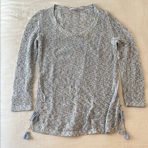 Talbots Blue and Cream Knit Sweater